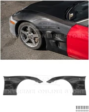 For 05-13 Corvette C6 | ZR1 Style Carbon Fiber Wide Body Front Side Fender Pair