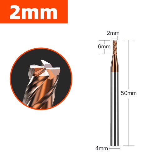 4 Flutes Hrc55 Carbide End Mill Tungsten CNC Router Bit Milling Cut Metal TiSin - Picture 9 of 29