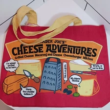 Trader Joe's New Design NWT Cheese 🧀 Bag! Wash, Fold, Reuse And Shop In Style!