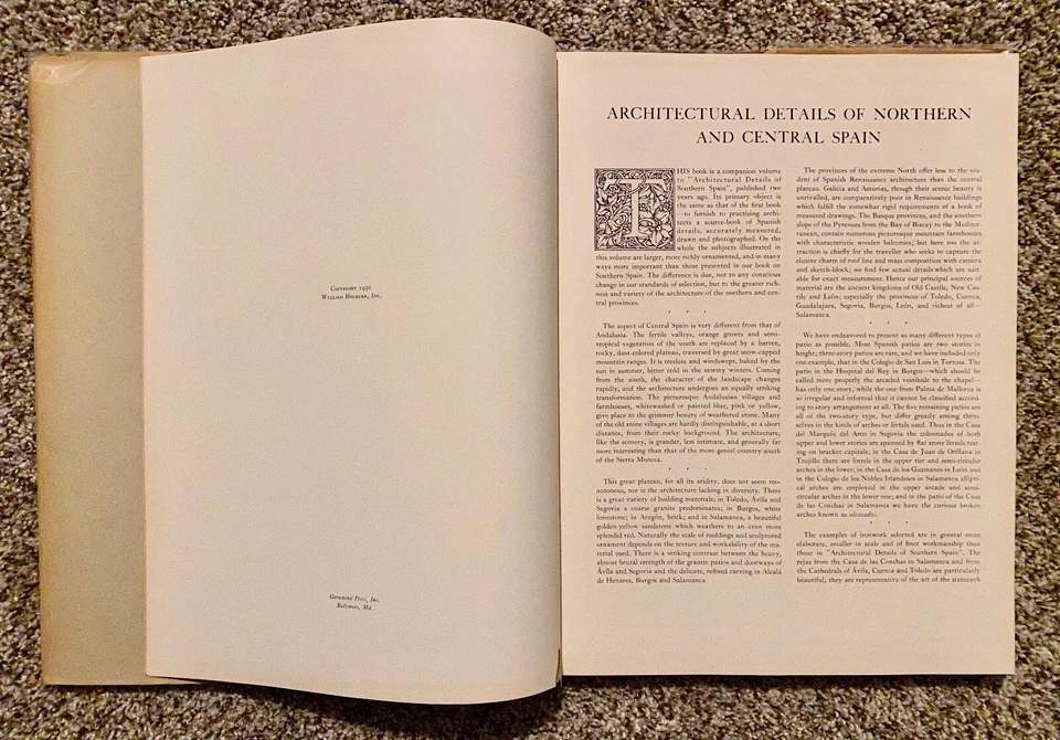Architectural Details Of Northern And Central Spain (1930, Hardcover) - Image 4 of 4