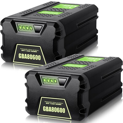 #ad 2x 7 Ah Lithium For Greenworks Pro 80 GBA80600 80 Volt Battery GBA80250 GBA80300 $209.99