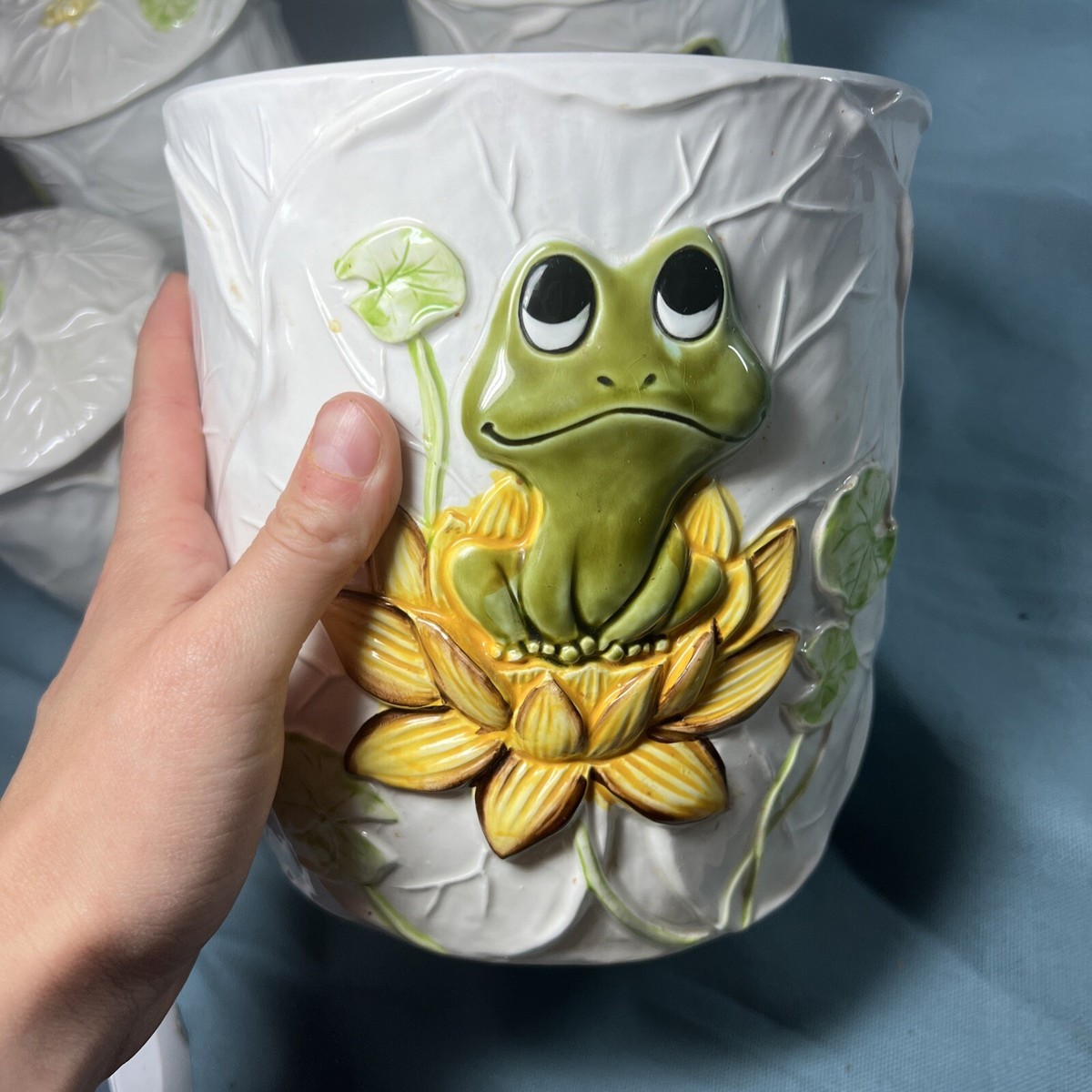 Vintage 1976 Sears Roebuck NEIL The FROG 4 Piece Kitchen Canister