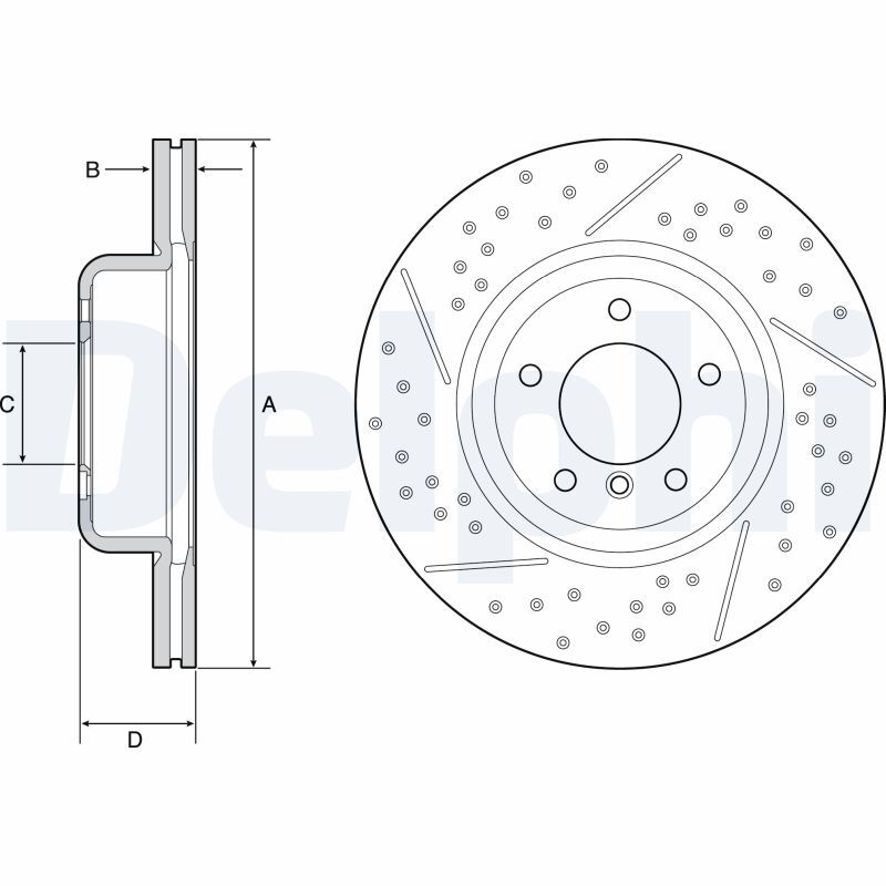 Disque de frein avant DELPHI BG9235C de rechange pour freinage essieu BMW Série 1 Coupé E82