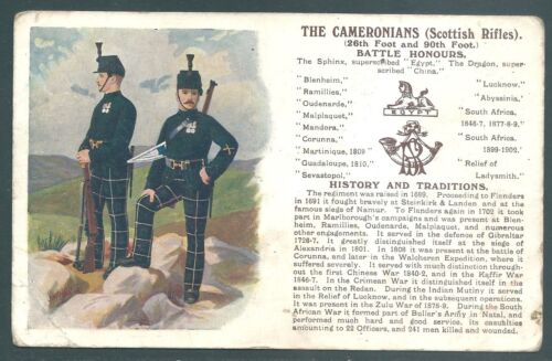 GB military postcard: The Cameronians (Scottish Rifles) - Picture 1 of 2