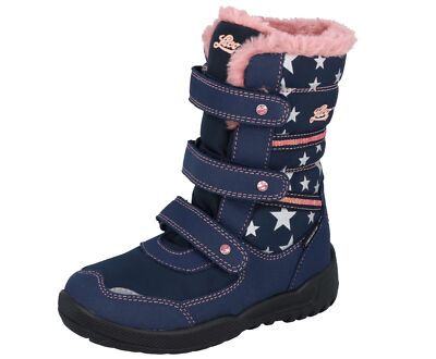 LICO Briana Mädchen Winterstiefel,Booots,Warmfutter,TEX,Marine/Rosa, Gr. 26-35