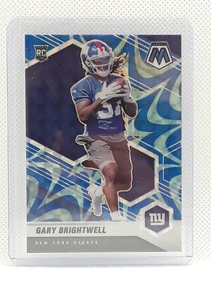 Gary Brightwell 2021 Mosaic Football - BLUE #377 RC - New York Giants