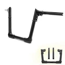 12" Rise 1.25" Fat Pullback Adjustable Fused Handlebar for 1977-Later Harley