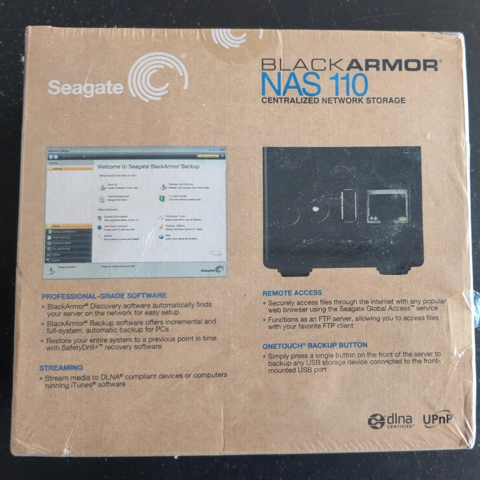 Seagate 1TB BlackArmor NAS 110 Gigabit Ethernet NEW NIB - Image 3 of 4