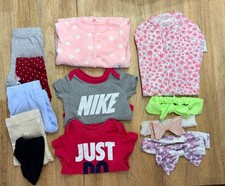 LOT of New Born and 0-3 month Girls Clothing Bundle 39 pieces