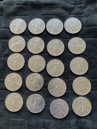 2015 American Silver Eagle Roll Of 20 1 Troy Oz .999 Fine Silver Uncirculated