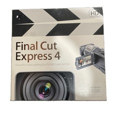 Apple Computer Final Cut Express 4 Video Editing Software DV HDV AVCHD