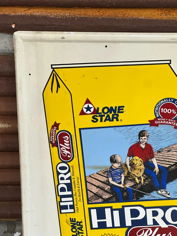 Vintage Lone Star Feed Advertising Pet Food Sign Ag collectible farm and ranch - Image 2 of 4