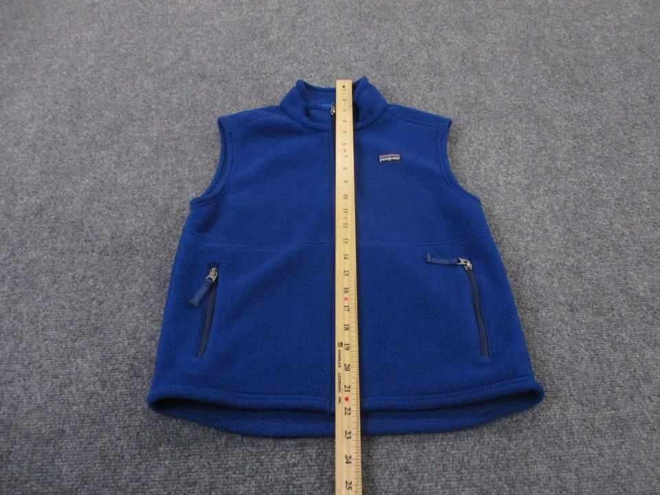 Patagonia Vest Jacket Boy M 10 Blue Fleece Outdoors Hiking Camping Casual 65753 - Image 3 of 4