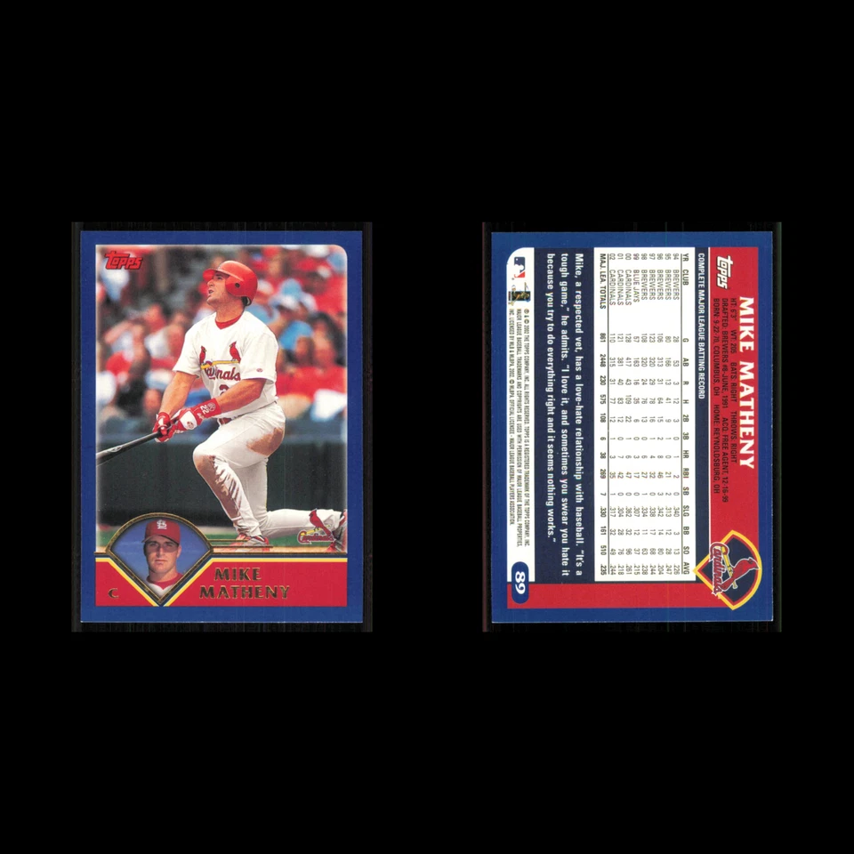 Mike Matheny #89 2003 Topps St. Louis Cardinals Baseball Card MLB NM - Image 3 of 3