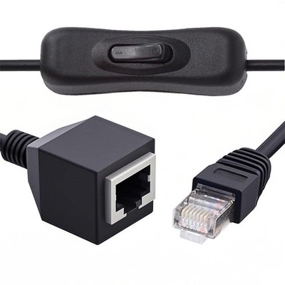 Cable RJ45 Cat6 Extension 60cm With On/Off Switch LAN Network Patch
