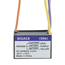 BOJACK CBB61 4.5uF+5uF+6uF 250V AC Ceiling Fan Starting 4.5/5/6UF-4 Wire