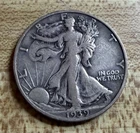 1939-S Walking Liberty Half  VG ½ Dollar 90% Silver 30.6mm Coin, KM# 142