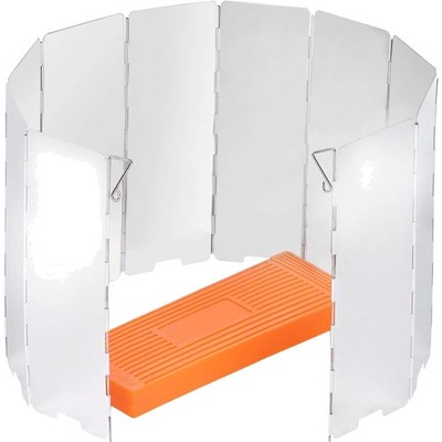 Camping Windschutz Aluminium Faltbar 10 Lamellen outdoor Gaskocher Zubehör