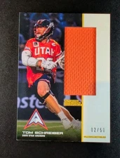 Tom Schreiber 2025 Premier Lacrosse League Flagship PLL Yellow Jumbo Relic # /50