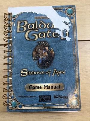 Vintage Baldurs Gate 2 Shadows Of Amn Game Manual Book Only  Bioware 2000 264pgs