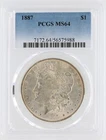 1887 Morgan Silver Dollar PCGS MS64 S$1 Philadelphia Minted No Reserve
