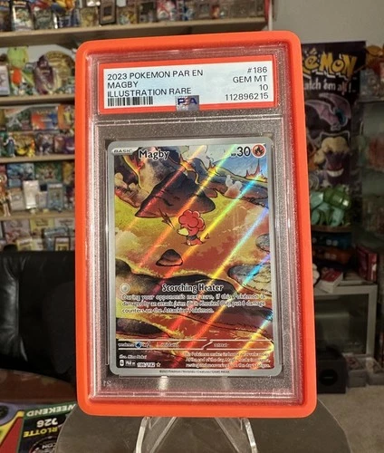 Pokemon Magby Paradox Rift 186/182 Illustration Rare PSA 10 Gem Mint
