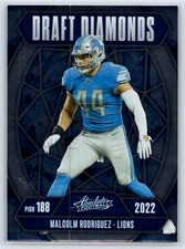 2025 Panini Absolute Malcolm Rodriguez #DD-MRZ Draft Diamonds Detroit Lions