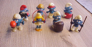 Olympiade der Schlümpfe Komplettsatz (8 Figuren) von 1983