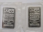 Johnson Matthey JM 5 Gram 999 Silver Bar  consecutive serial numbers vintage