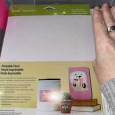BN Cricut Explore White Printable Vinyl 10 Sheets of 8.5”x11”