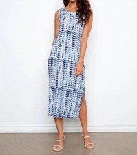 Charlie B Water's Edge Sleeveless Dress Blue