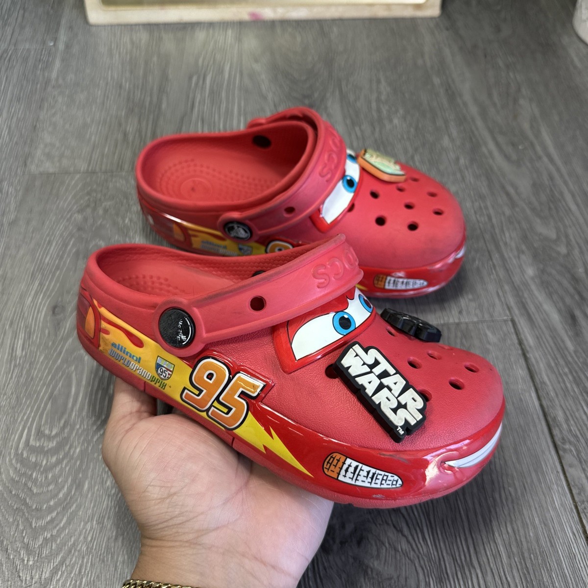 Crocs X Disney Cars Lightning McQueen Clog TD Size 12 C | eBay