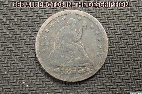NobleSpirit Desirable 1853 Arrows Seated Liberty Quarter 25c Fine+