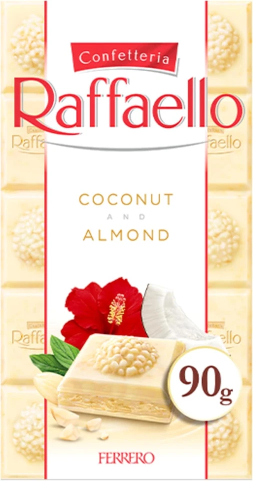 Raffaello White Chocolate Bar Coconut Almond Cream 90G