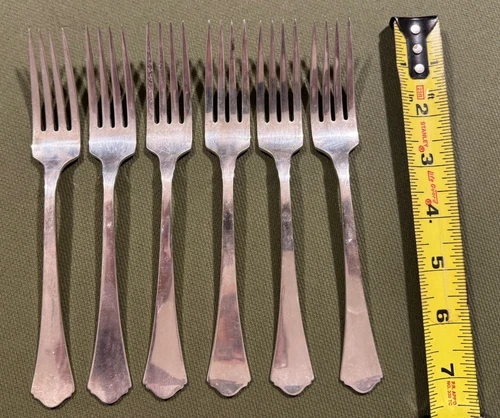 Vintage RW & S Wallace Sterling Sliver Set of 6 Forks 279 grams
