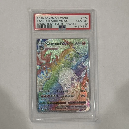 Pokémon Charizard VMAX 074/073 FULL ART 2020 Champion's Path ENGLISH -  PSA 10