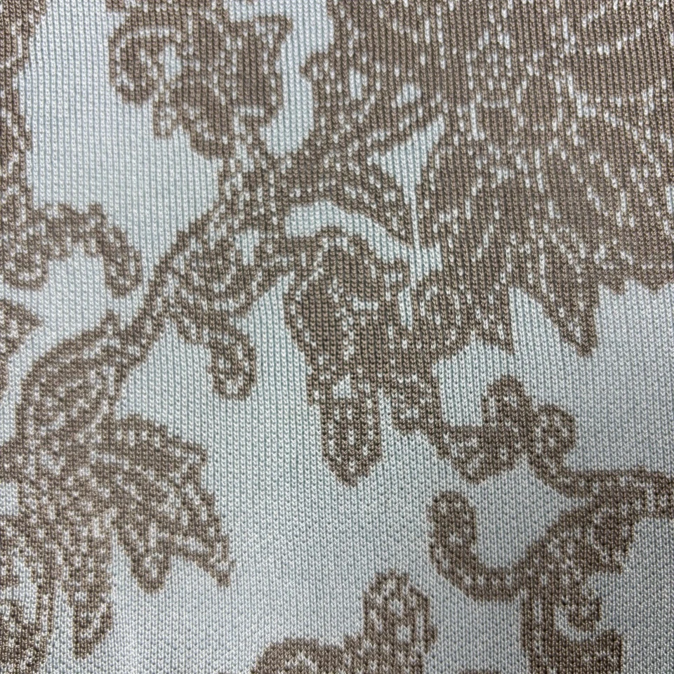 Sigrid Olsen Cardigan Sweater Womens Medium Petite Blue Floral Silk Lace Trim - Image 4 of 4