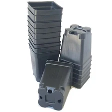 2.5 inch SQUARE BLACK NURSERY POTS  - SET OF 800 - plastic flower 