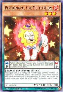 Performapal Fire Mufflerlion - SP15-EN024 - Common - 1st Edition x3 - Near Mint