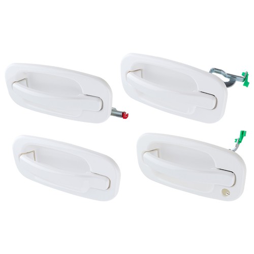 New For 1999-2007 Silverado Exterior Olympic White Painted Door Handle Set - Picture 11 of 17