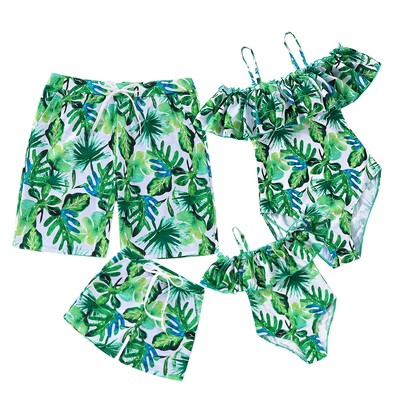 baby boy and dad matching swimwear