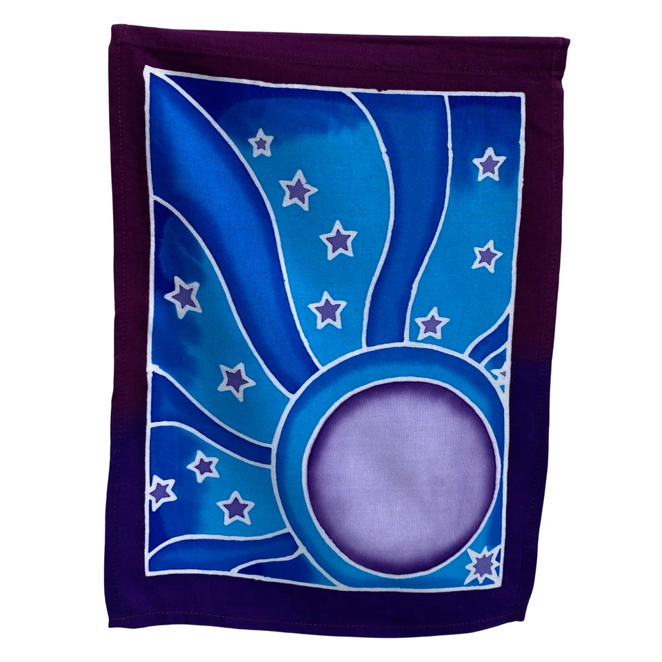 Небесное Солнце Луна Звезда Планета Молитва Флаг Настенная Висячая Струна Бали Батик искусство - Изображение 4 из 4