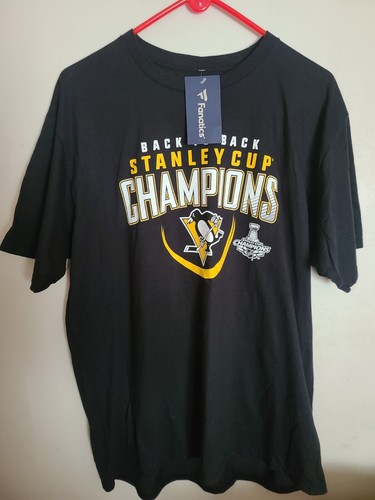 Camiseta Copa Stanley Back to Back Pittsburgh Penguins NUEVA CON ETIQUETAS XL Fanáticos Nueva con Etiquetas - Imagen 6 de 6