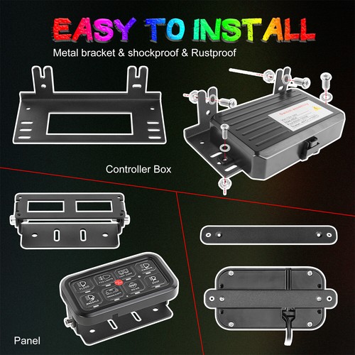 Wireless Bluetooth 8 Gang Switch Panel RGB Circuit Control System LED Light Bar - Picture 10 of 12
