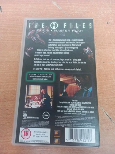 The X Files - File 6 Master Plan - 1996 VHS Video Tape Cassette - Unit Only - Picture 3 of 6
