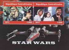 Star Wars Luke Skywalker Han Solo 2017 MNH foglio francobolli