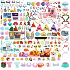 LPS Accessories Random 35pcs Lot  Collar Bowl Clothes Suit Scarf Hat Drinks Kids