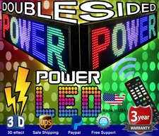 THREE COLOR DOUBLE-SIDED LED SIGN 15" x 41" PROGRAMMABLE SCROLLING MESSAGE BOARD