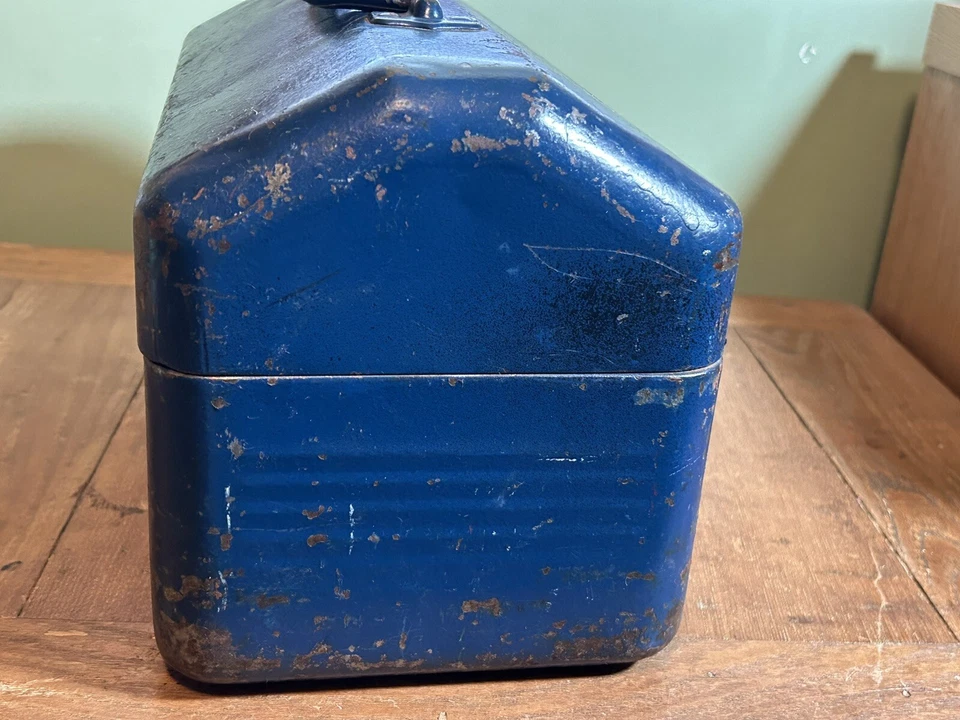 Simonsen toolbox with tray darkblue coolest tombstone 14" mancave cabin display - Image 2 of 4