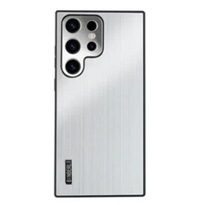 Brushed Metal Slim Hard Shell Case For Samsung Galaxy S24 Ultra S23 S22 S21 S20